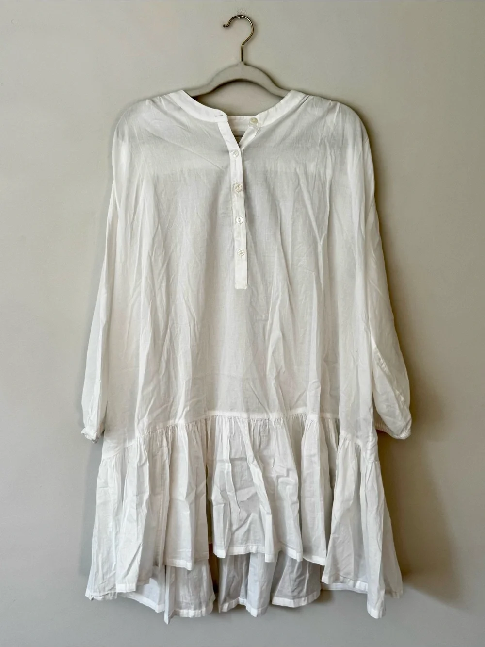 NWT J. Crew Swingy Swim Cover Up Dress, Semi Sheer White – Size Medium